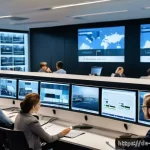 Home 20 언어적 편향과 미디어 표현 - A detailed newsroom scene in a modern German media office, showing diverse journalists and editors a...